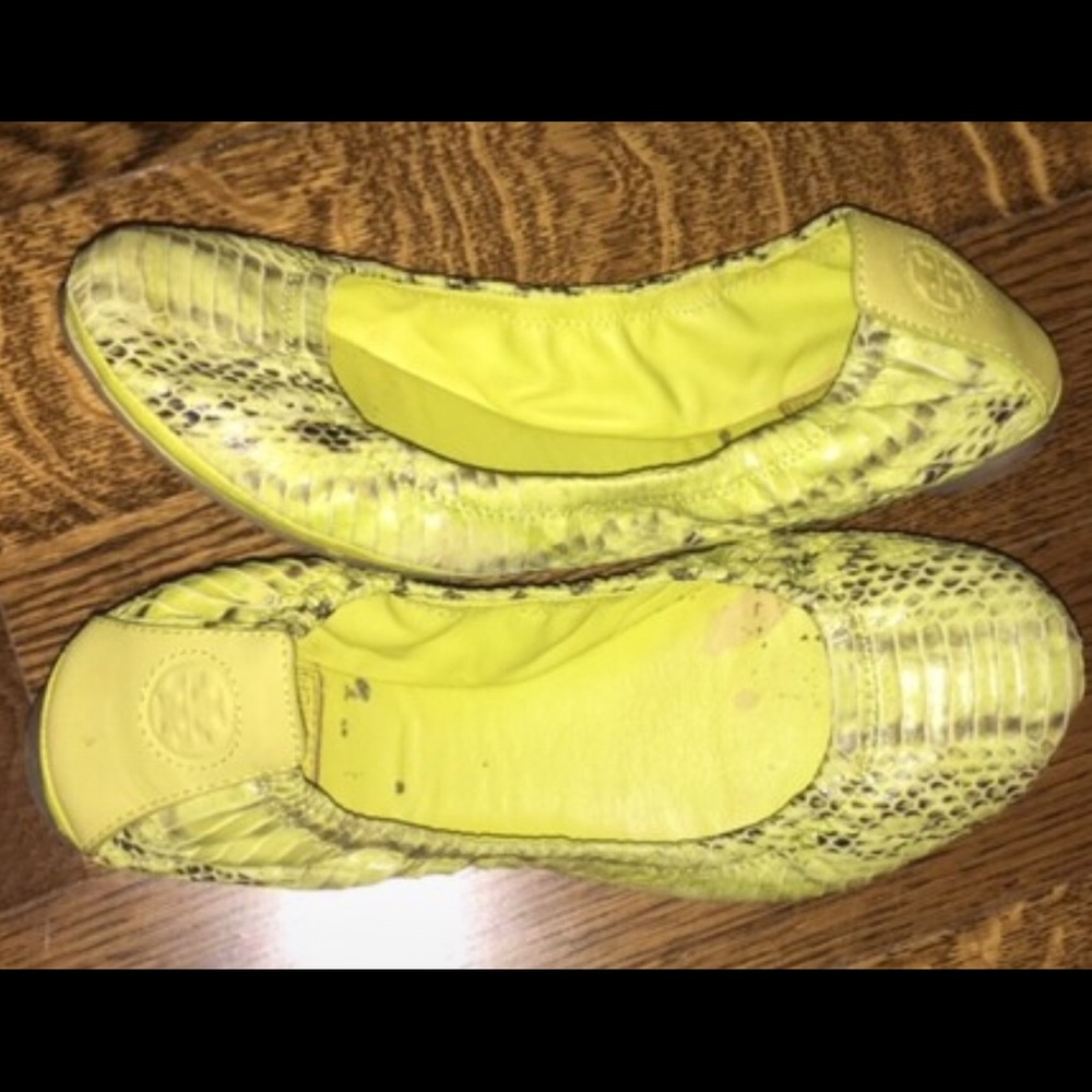 Tory Burch Yellow Flats (38/8)
